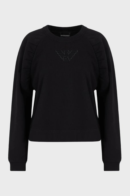 Emporio Armani Pamuklu Regular Fit Bayan Sweat 6D2M8G 2J49Z 0999 SİYAH - 5