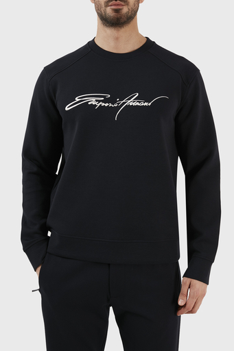 Emporio Armani Pamuklu Regular Fit Bisiklet Yaka Erkek Sweat 6L1ML8 1JHSZ 09G9 LACİVERT - 2