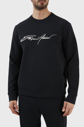 Emporio Armani Pamuklu Regular Fit Bisiklet Yaka Erkek Sweat 6L1ML8 1JHSZ 09G9 LACİVERT - 4