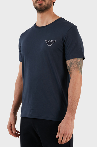 Emporio Armani Pamuklu Regular Fit Bisiklet Yaka Erkek T Shirt 211818 3R483 06935 LACİVERT - 3