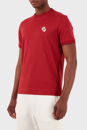 Emporio Armani Pamuklu Regular Fit Bisiklet Yaka Erkek T Shirt 3D1TN3 1JOCZ 0365 KIRMIZI - 1
