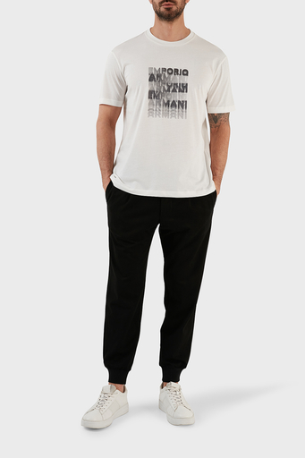 Emporio Armani Pamuklu Regular Fit Bisiklet Yaka Erkek T Shirt 3R1TDE 1JPZZ 0101 BEYAZ - 2