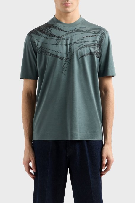 Emporio Armani Pamuklu Regular Fit Bisiklet Yaka Erkek T Shirt EM001023 AF13747 M9056 MİNT - 1