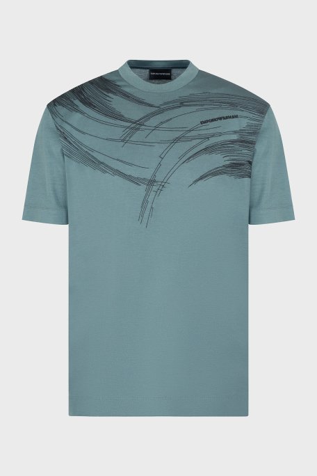 Emporio Armani Pamuklu Regular Fit Bisiklet Yaka Erkek T Shirt EM001023 AF13747 M9056 MİNT - 4