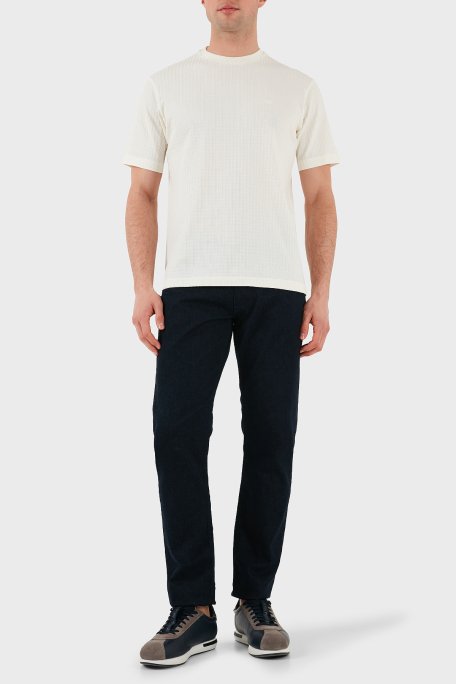 Emporio Armani Pamuklu Regular Fit Bisiklet Yaka Erkek T Shirt EM001728 AF14874 F1053 EKRU - 2