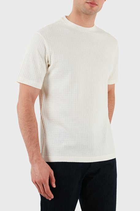Emporio Armani Pamuklu Regular Fit Bisiklet Yaka Erkek T Shirt EM001728 AF14874 F1053 EKRU - 5
