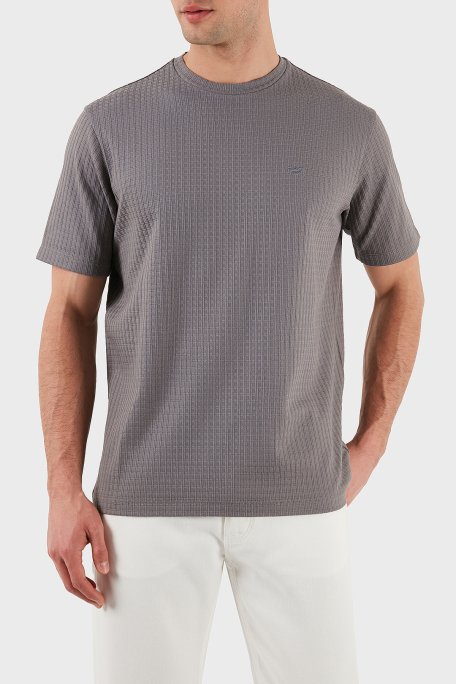 Emporio Armani Pamuklu Regular Fit Bisiklet Yaka Erkek T Shirt EM001728 AF14874 F8040 GRİ - 1