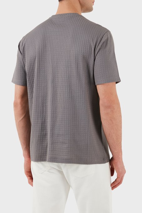 Emporio Armani Pamuklu Regular Fit Bisiklet Yaka Erkek T Shirt EM001728 AF14874 F8040 GRİ - 3