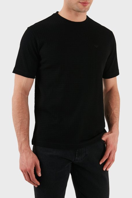 Emporio Armani Pamuklu Regular Fit Bisiklet Yaka Erkek T Shirt EM001728 AF14874 FC006 SİYAH - 1