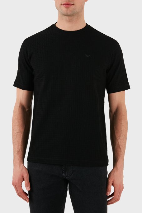 Emporio Armani Pamuklu Regular Fit Bisiklet Yaka Erkek T Shirt EM001728 AF14874 FC006 SİYAH - 4