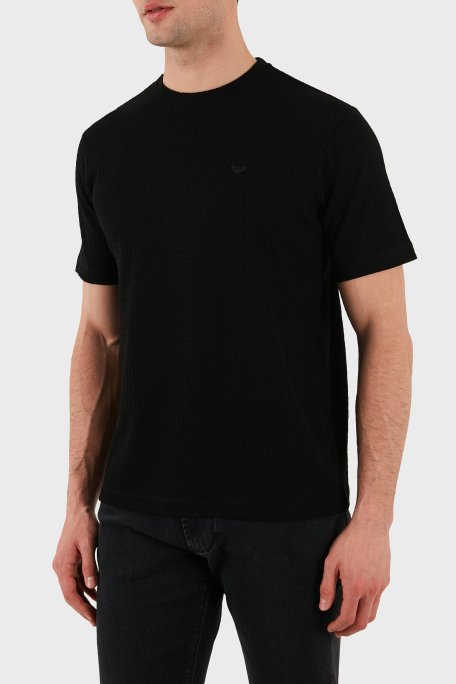 Emporio Armani Pamuklu Regular Fit Bisiklet Yaka Erkek T Shirt EM001728 AF14874 FC006 SİYAH - 5