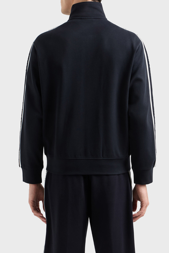 Emporio Armani Pamuklu Regular Fit Dik Yaka Logo Bantlı Erkek Sweat EM001110 AF13488 UB118 LACİVERT - 2