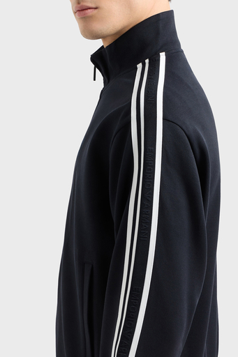 Emporio Armani Pamuklu Regular Fit Dik Yaka Logo Bantlı Erkek Sweat EM001110 AF13488 UB118 LACİVERT - 4