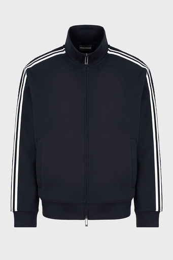 Emporio Armani Pamuklu Regular Fit Dik Yaka Logo Bantlı Erkek Sweat EM001110 AF13488 UB118 LACİVERT - 5