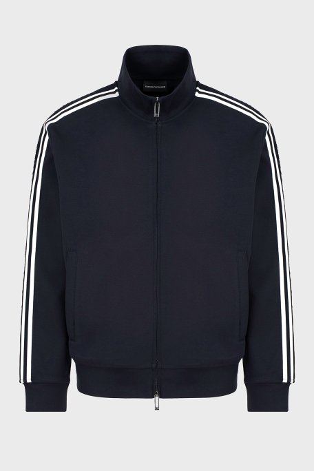Emporio Armani Pamuklu Regular Fit Dik Yaka Logo Bantlı Erkek Sweat EM001110 AF13488 UB118 LACİVERT - 10