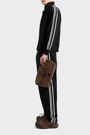 Emporio Armani Pamuklu Regular Fit Dik Yaka Logo Bantlı Erkek Sweat EM001110 AF13488 UC001 SİYAH - 3