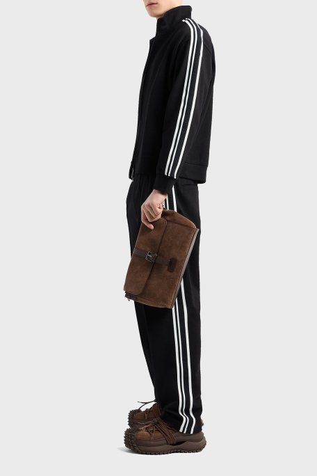 Emporio Armani Pamuklu Regular Fit Dik Yaka Logo Bantlı Erkek Sweat EM001110 AF13488 UC001 SİYAH - 2