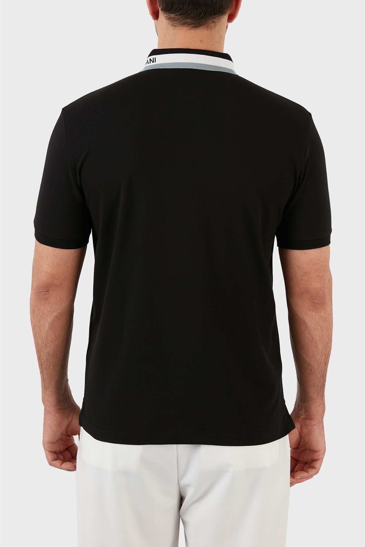 Emporio Armani Pamuklu Regular Fit Düğmeli T Shirt Erkek Polo 3L1FAQ 1JPTZ 0061 SİYAH