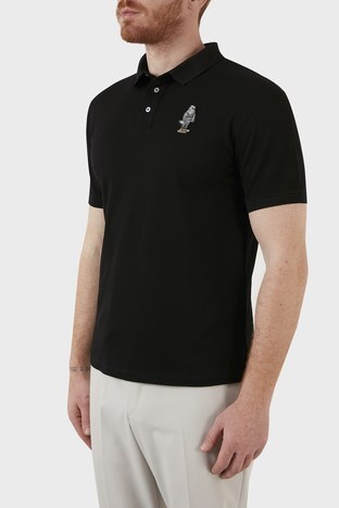 Emporio Armani - Emporio Armani Pamuklu Regular Fit Düğmeli T Shirt Erkek Polo 3L1FAU 1JTKZ 0999 SİYAH (1)