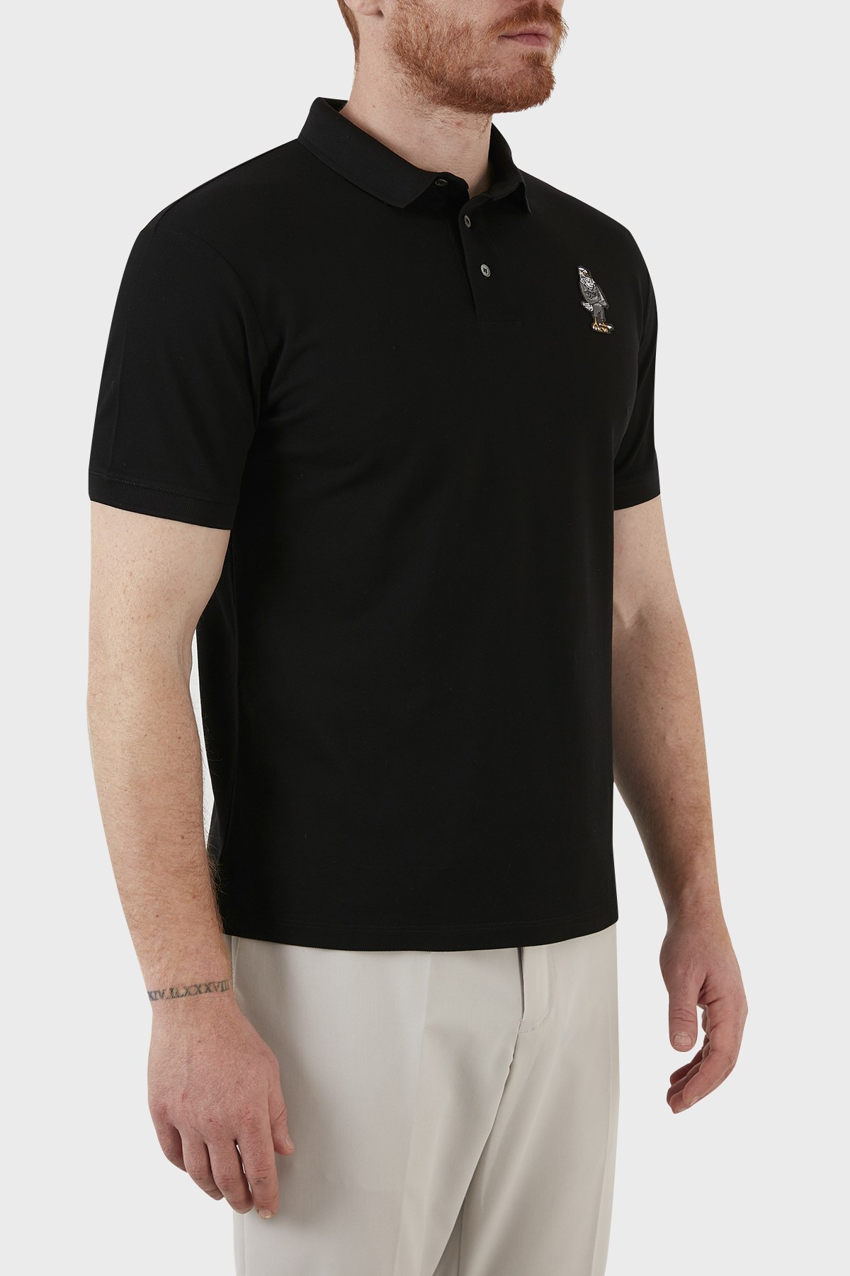 Emporio Armani Pamuklu Regular Fit Düğmeli T Shirt Erkek Polo 3L1FAU 1JTKZ 0999 SİYAH