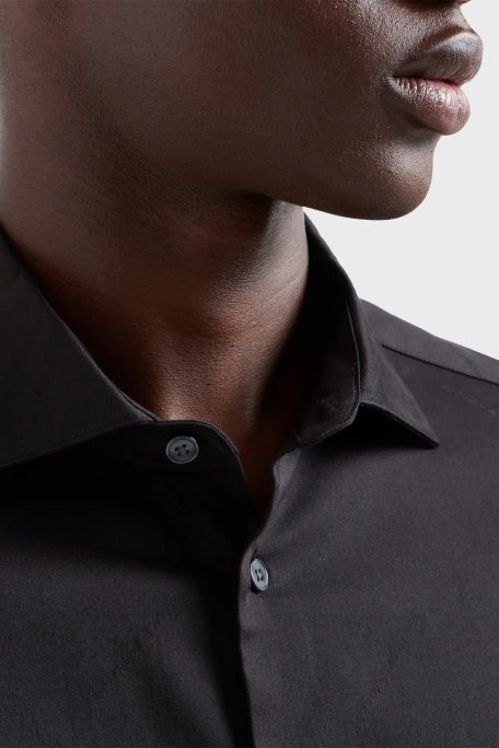 Emporio Armani Pamuklu Regular Fit Erkek Gömlek 6D1C86 1NIUZ F019 SİYAH - 2