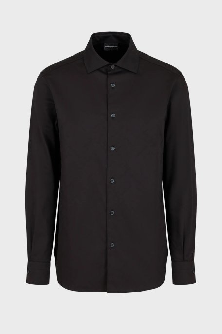 Emporio Armani Pamuklu Regular Fit Erkek Gömlek 6D1C86 1NIUZ F019 SİYAH - 4