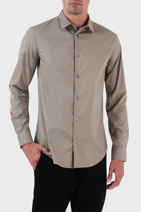 Emporio Armani Pamuklu Regular Fit Erkek Gömlek 8N1C09 1NI9Z 0643 GRİ - 2