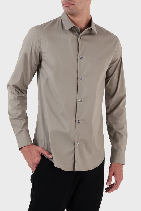 Emporio Armani Pamuklu Regular Fit Erkek Gömlek 8N1C09 1NI9Z 0643 GRİ - 6
