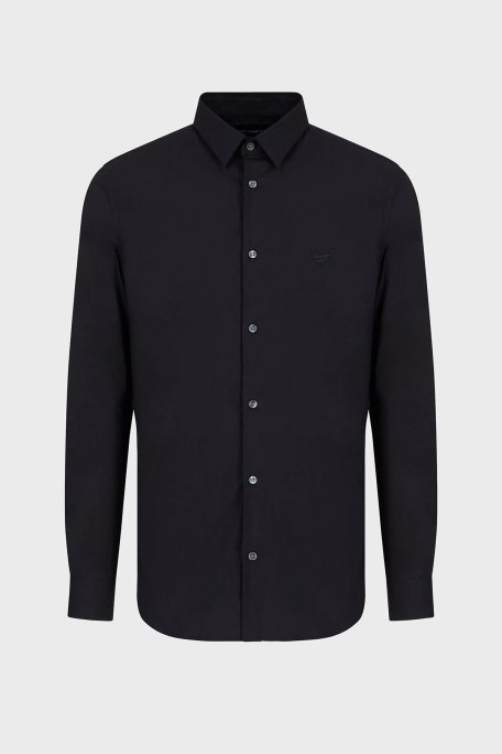 Emporio Armani Pamuklu Regular Fit Erkek Gömlek 8N1C09 1NI9Z 0934 SİYAH - 4