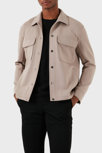 Emporio Armani Pamuklu Regular Fit Erkek Gömlek Ceket 3D1M61 1JOPZ 0650 BEJ - 2