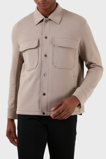 Emporio Armani Pamuklu Regular Fit Erkek Gömlek Ceket 3D1M61 1JOPZ 0650 BEJ - 8
