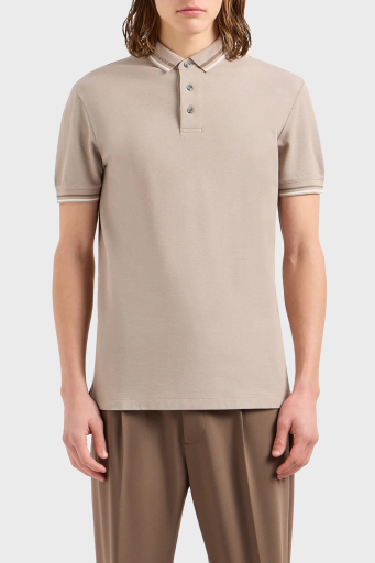 Emporio Armani Pamuklu Regular Fit Erkek Polo Yaka T Shirt 3D1FM4 1JCYZ 06H7 BEJ - 1