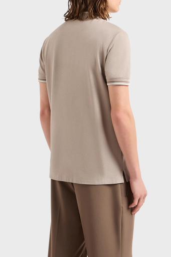 Emporio Armani Pamuklu Regular Fit Erkek Polo Yaka T Shirt 3D1FM4 1JCYZ 06H7 BEJ - 3
