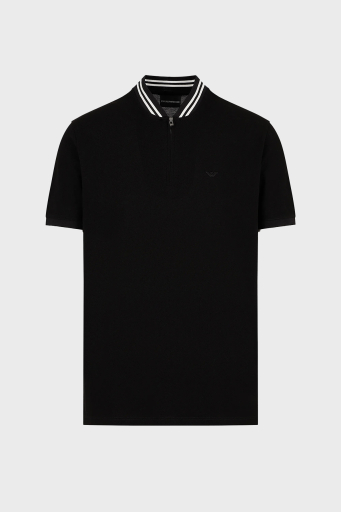 Emporio Armani Pamuklu Regular Fit Erkek Polo Yaka T Shirt 3D1FM7 1JTKZ 0999 SİYAH - 3