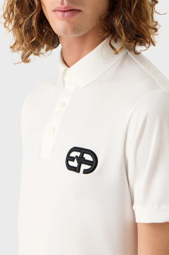 Emporio Armani Pamuklu Regular Fit Erkek Polo Yaka T Shirt 8N1FB6 1JUVZ 0101 BEYAZ - 9