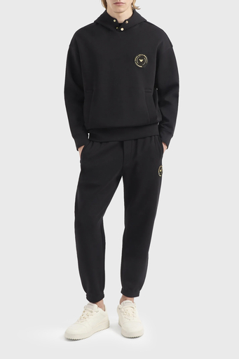 Emporio Armani Pamuklu Regular Fit Kapüşonlu Erkek Sweat 3D1MP0 1JHSZ 0999 SİYAH - 3