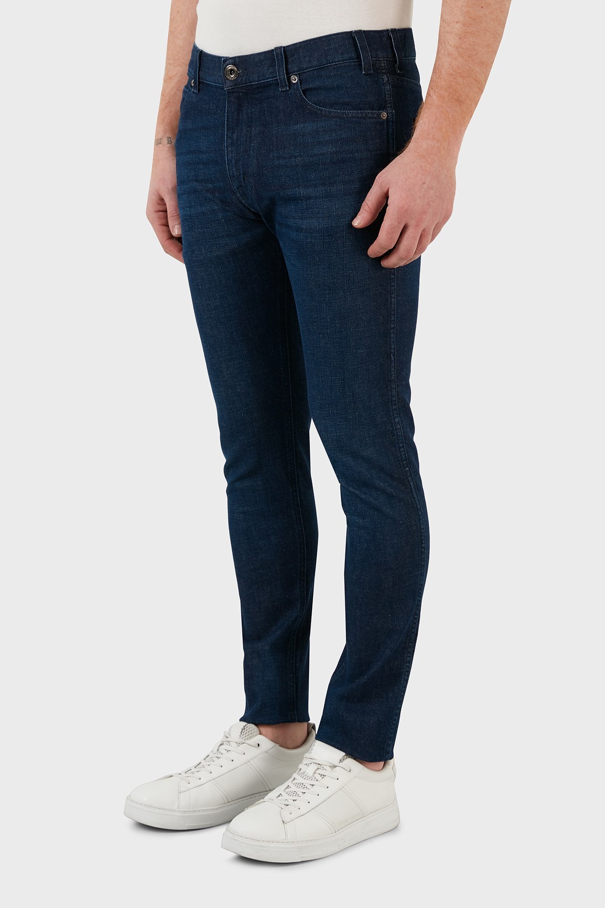 Emporio Armani Pamuklu Regular Fit Normal Bel Dar Paça Jeans Erkek Kot Pantolon 3L1J16 1DY4Z 0941 MAVİ