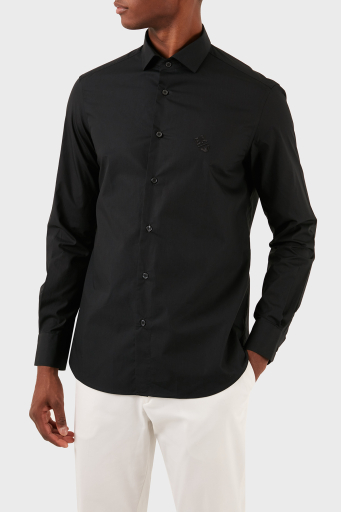 Emporio Armani Pamuklu Regular Fit Poplin Erkek Gömlek 3D1C86 1K2NZ 0999 SİYAH - 1