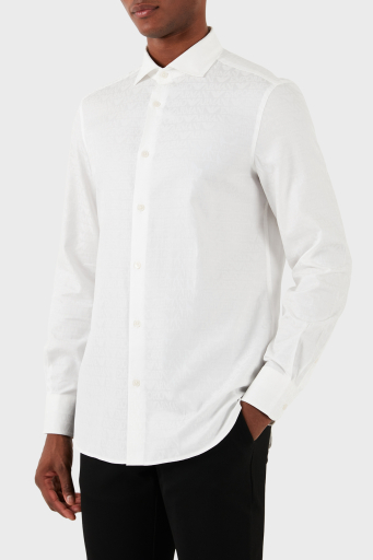 Emporio Armani Pamuklu Regular Fit Poplin Erkek Gömlek 3D1C86 1NIUZ F146 BEYAZ - 1
