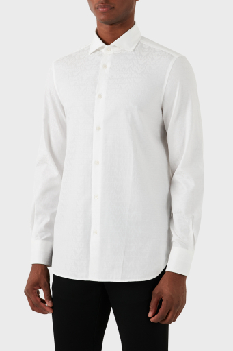 Emporio Armani Pamuklu Regular Fit Poplin Erkek Gömlek 3D1C86 1NIUZ F146 BEYAZ - 11