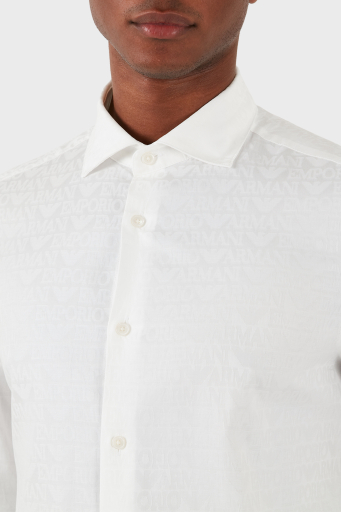 Emporio Armani Pamuklu Regular Fit Poplin Erkek Gömlek 3D1C86 1NIUZ F146 BEYAZ - 12