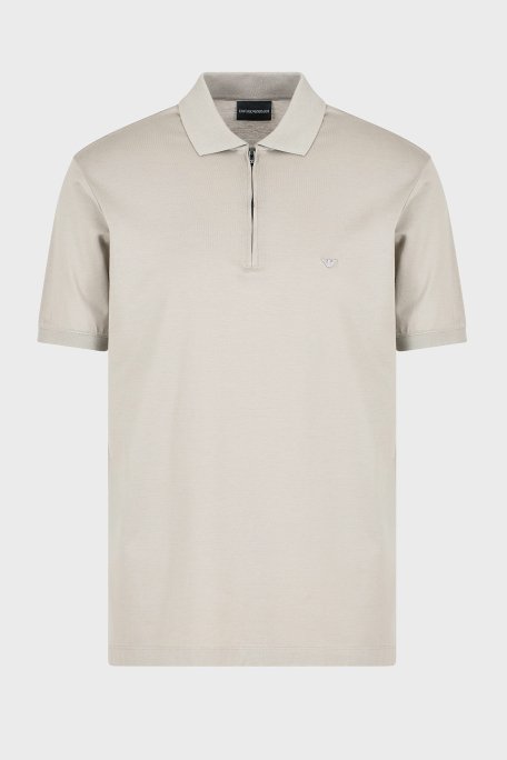 Emporio Armani Pamuklu Regular Fit Yarım Fermuarlı Erkek Polo Yaka T Shirt EM001082 AF10017 U8033 TAŞ - 5