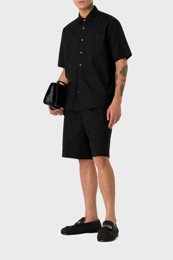 Emporio Armani Pamuklu Relaxed Fit Poplin Erkek Short 3D1PT9 1NQMZ 0999 SİYAH - 2