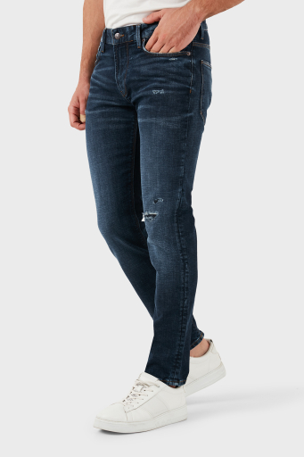 Emporio Armani Pamuklu Slim Fit Dar Paça Jeans Erkek Kot Pantolon 6D1J06 1D98Z 0941 LACİVERT - 5