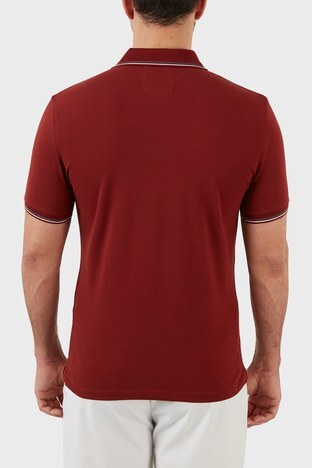 Emporio Armani - Emporio Armani Pamuklu Slim Fit Düğmeli T Shirt Erkek Polo 8N1FB3 1JPTZ 0358 KIRMIZI (1)