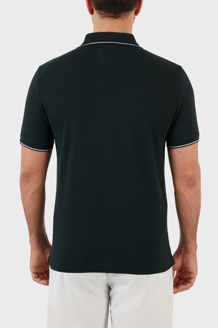 Emporio Armani - Emporio Armani Pamuklu Slim Fit Düğmeli T Shirt Erkek Polo 8N1FB3 1JPTZ 0585 YEŞİL (1)