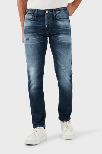 Emporio Armani Pamuklu Slim Fit Düşük Bel Düz Paça Jeans Erkek Kot Pantolon 6D1J75 1D44Z 0942 LACİVERT - 1