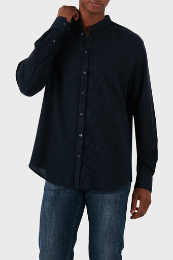 Emporio Armani Pamuklu Slim Fit Erkek Gömlek EM000204 TE11576 UB109 LACİVERT - 5