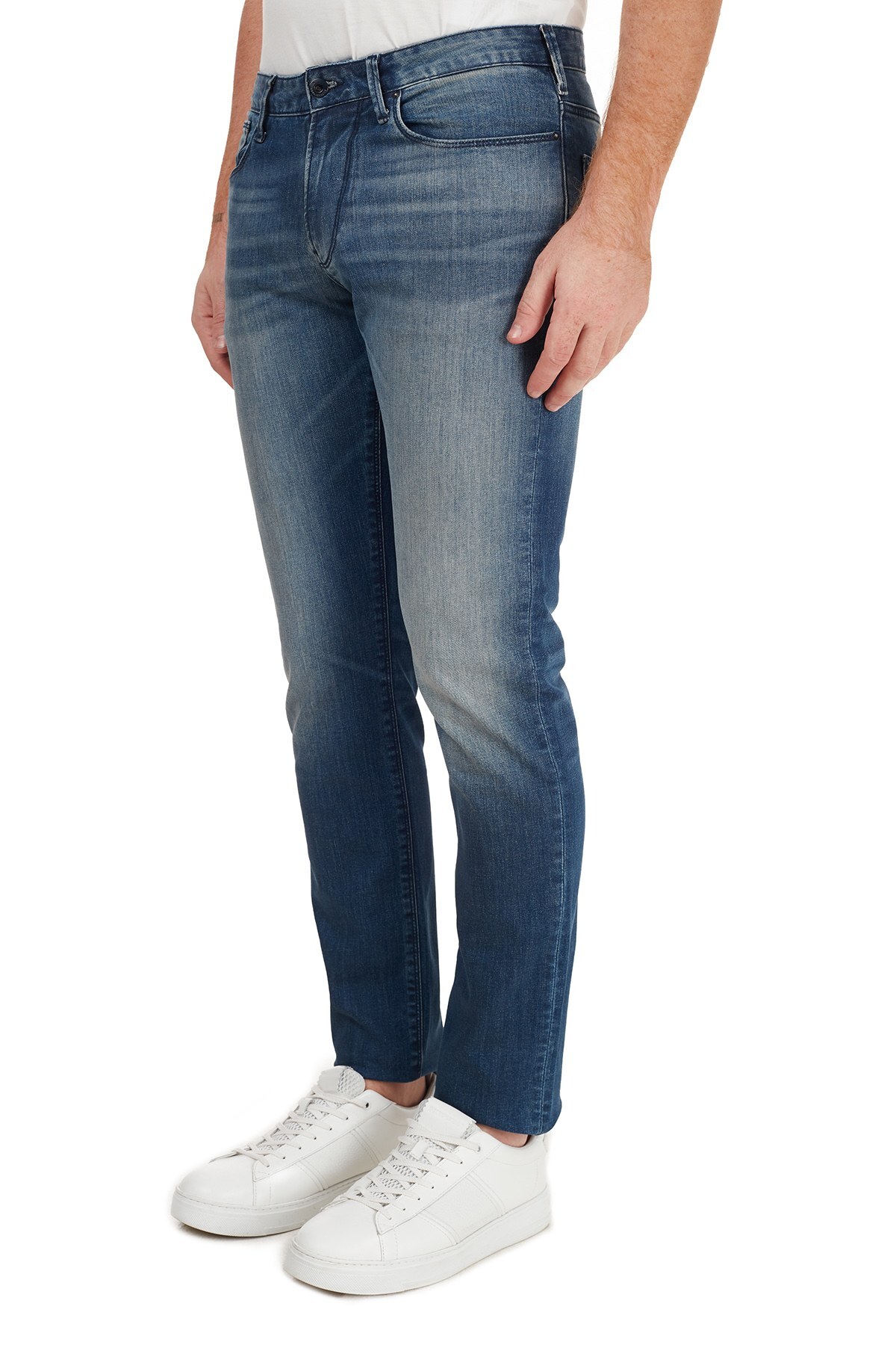 Emporio Armani Pamuklu Slim Fit J06 Jeans Erkek Kot Pantolon 8N1J06 1D19Z 0942 MAVİ