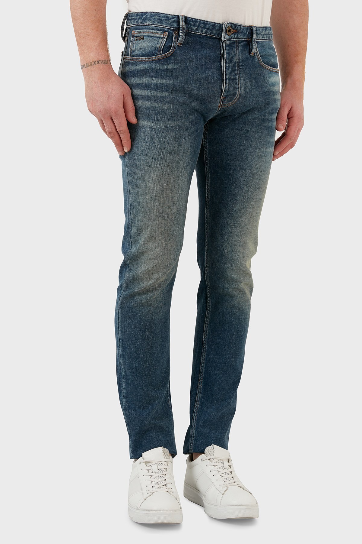 Emporio Armani Pamuklu Slim Fit Jeans Erkek Kot Pantolon 3L1J75 1DK2Z 0942 MAVİ